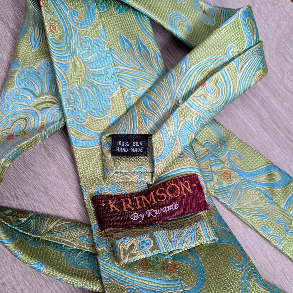 Krimson 3" Necktie - Blue/Green/Orange
